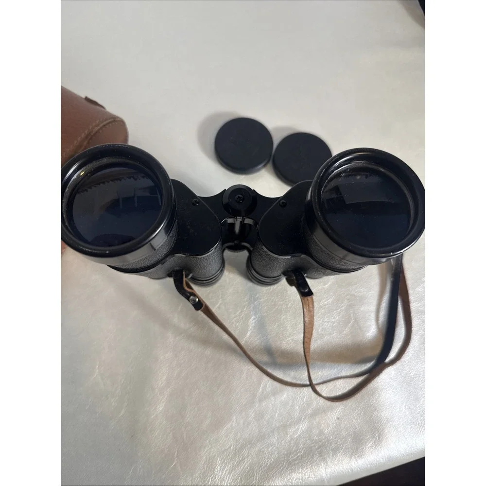 Vtg SEARS BINOCULARS  7x50 mm Coated Optics Model # 6204 W/ Case